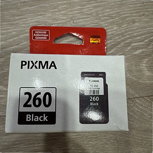 Canon PG-260 260 Genuine Black Ink Cartridge, 1 Count (Pack of 1) Sealed