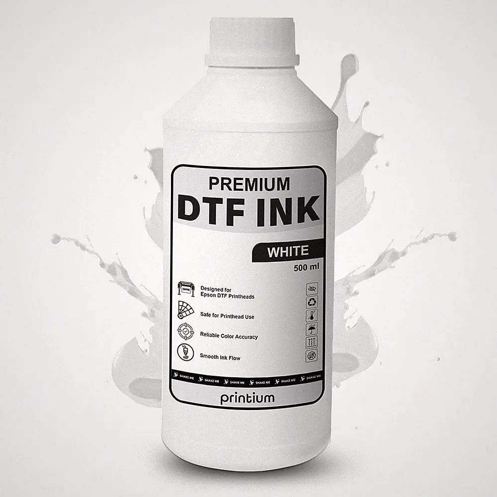 DTF Ink White 16.9 fl oz (500 ml) Refill – High Opacity, Clog-Free Formula